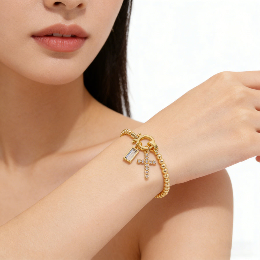Zodiac Birthstone Bracelet in gold by Veloreny