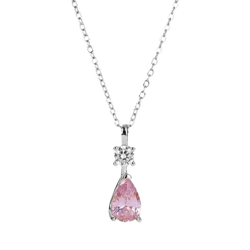 Rosé Teardrop Necklace