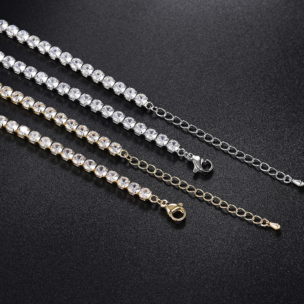 Gala rhinestone choker necklace in gold and silver - view 2